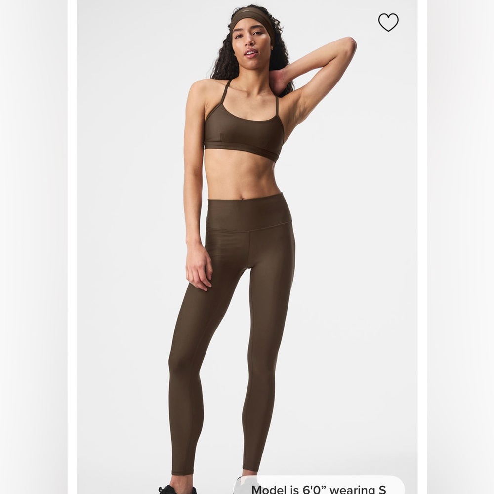Airlift Intrigue Bra and 7/8 leggings SET- Espresso XS